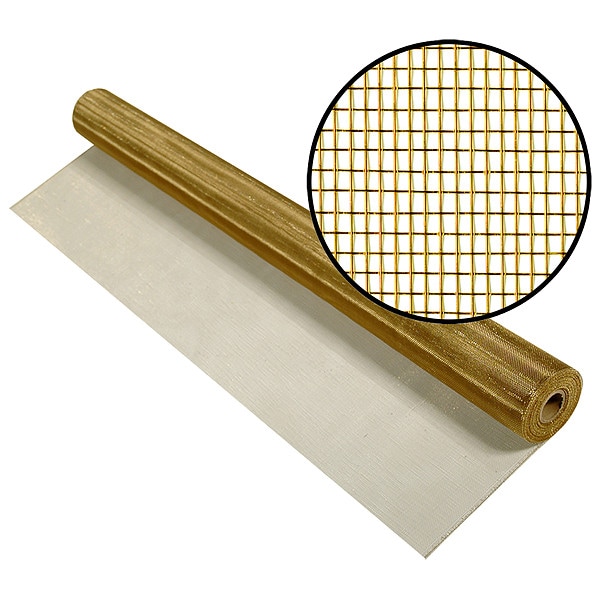 Bronze Screen, Bronze, 60 in W, 50 ft L, 0.011 in Wire Dia, Bronze