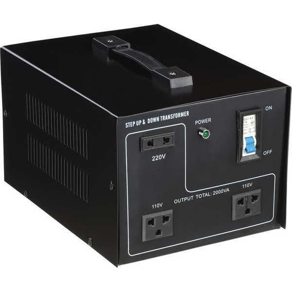 Step Up/Step Down Voltage Converter, 110V AC to 220V AC, 220V AC to 110V AC, 1.5kVA, 50/60 Hz