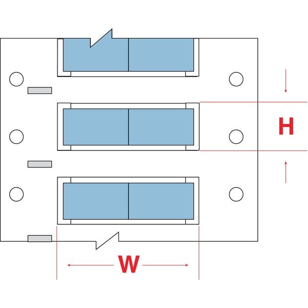 Write On Blue Wire Marker Sleeves, PermaSleeve(R) Polyolefin, 3PS-250-2-BL-2