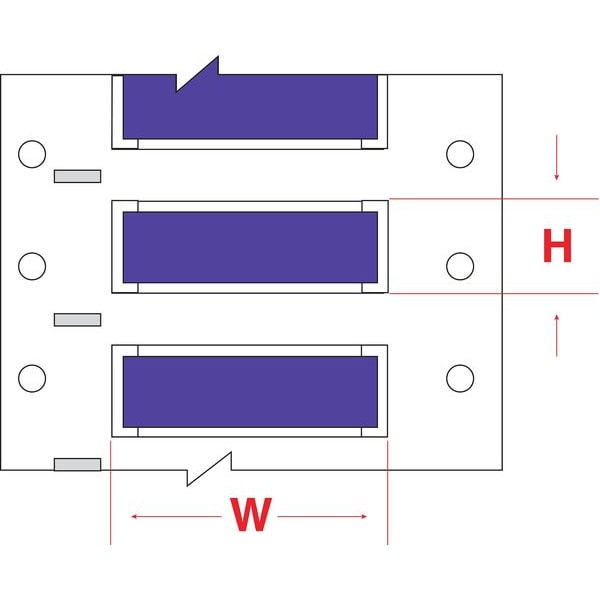 Write On Violet Wire Marker Sleeves, PermaSleeve(R) Polyolefin, PS-250-150-VT-S