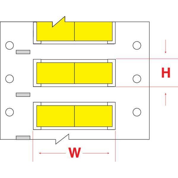 Write On Yellow Wire Marker Sleeves, PermaSleeve(R) Polyolefin, PS-187-2-YL-SC-2