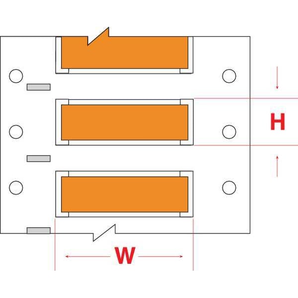 Write On Orange Wire Marker Sleeves, PermaSleeve(R) Polyolefin, PS-375-150-OR
