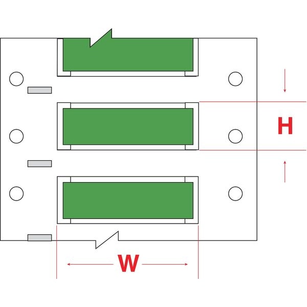 Write On Green Wire Marker Sleeves, PermaSleeve(R) Polyolefin, PS-375-2-GR-S