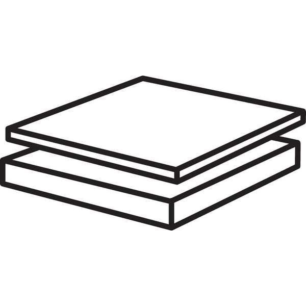 White PTFE Sheet Stock 48" L x 24" W x 0.093" Thick