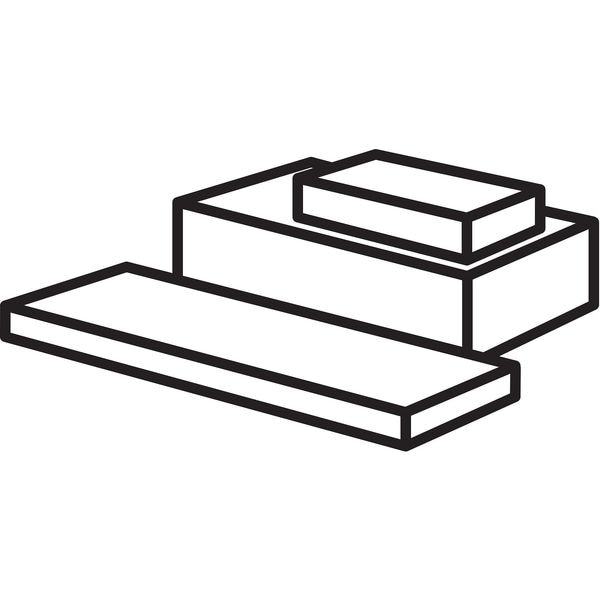 White PTFE Rectangle Stock 36" L x 1" W x 0.187" Thick