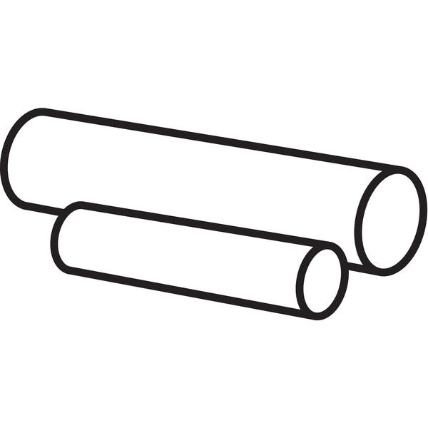 White PTFE Rod Stock 1 ft. L, 11/16" Dia.