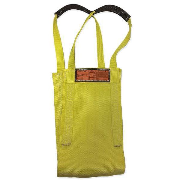 Synthetic Web Sling, Type 9, 10 ft L, 10 in W, Nylon, Yellow