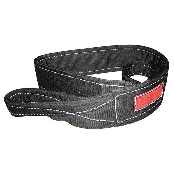 Synthetic Web Sling, Type 3, 10 ft L, 4 in W, Nylon, Black