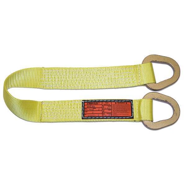 Synthetic Web Sling, Type 2, 14 ft L, 2 in W, Nylon, Yellow