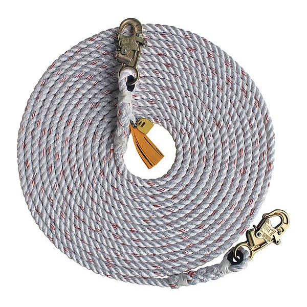 Rope Lifeline with 2 Snap Hooks