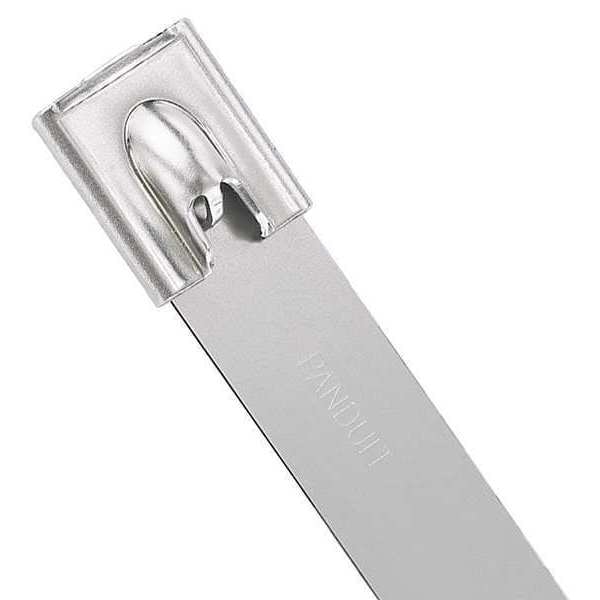 Cable Tie, 23-1/2 in L, 6 in Max Bundle Dia., Silver, 316 Stainless Steel, 900 lb Strength, 50 PK