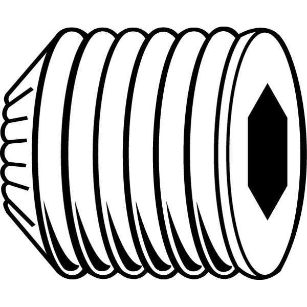 Sckt St Scr, Knurl Cup, 3/8-16x1-1/4, PK100