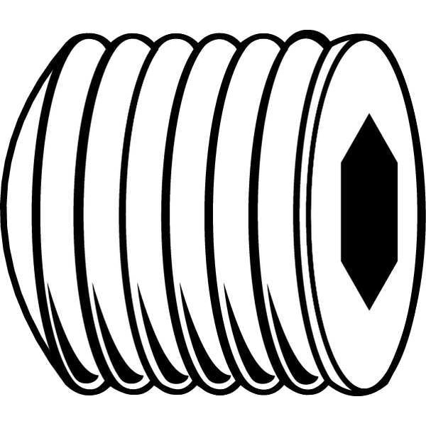 Socket Set Screw, Oval, 4-40x3/16, PK100