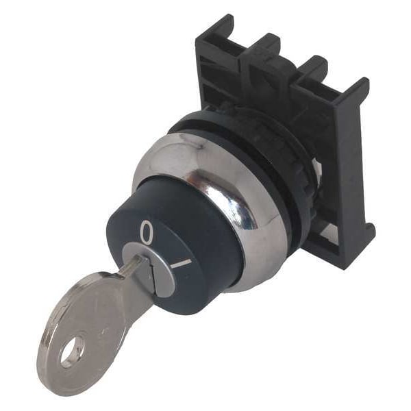 Non-Illum Selector Swtch, 22mm, 2 Pos, Keyd