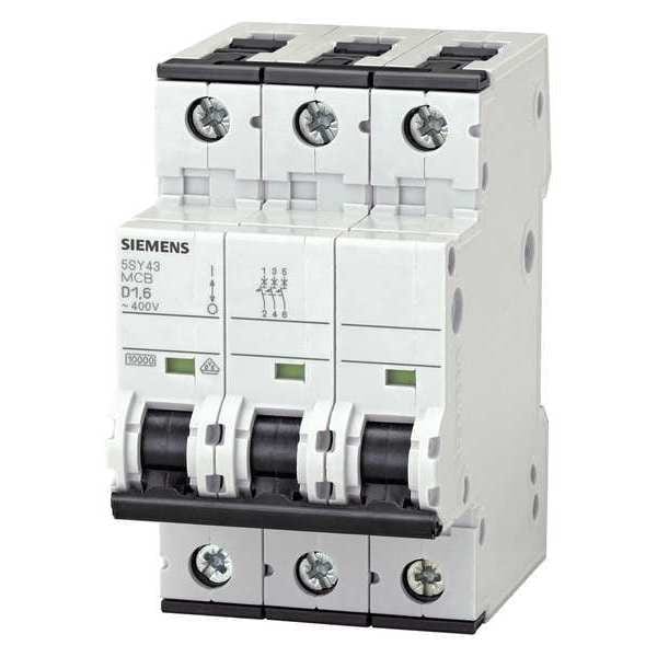 Circuit Breaker, 5SY4 Series, 10A, 3 Pole, 400V AC, 10kA at 400V AC, B Curve