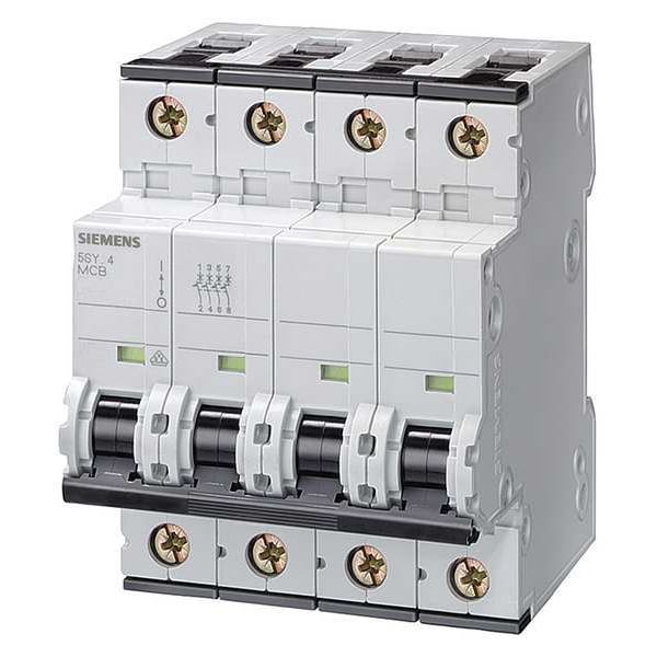 Circuit Breaker, 5SY6 Series, 32A, 3+N Pole, 400V AC, 6kA at 400V AC, C Curve