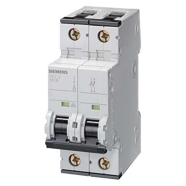 Circuit Breaker, 5SY6 Series, 10A, 2 Pole, 400V AC, 5kA at 400V AC, B Curve