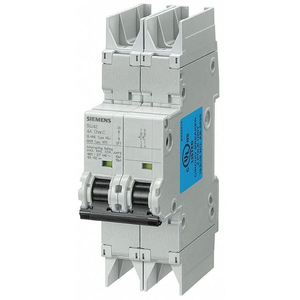Miniature Circuit Breaker, 5SJ4 Series, 25A, 2 Pole, 277/480V AC, 10kA, D Curve