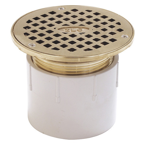 Adjustable Adjustable Floor Drain, ABS, Nickel Bronze, 2", Solvent-Weld
