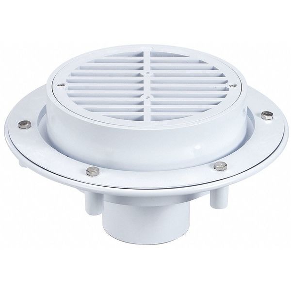 Floor Floor Drain, PVC, 3" x 4", Solvent-Weld