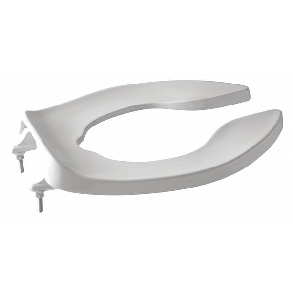 Toilet Seat, Heavy Duty Without Cover, Check Hinge, Elongated, Premium White
