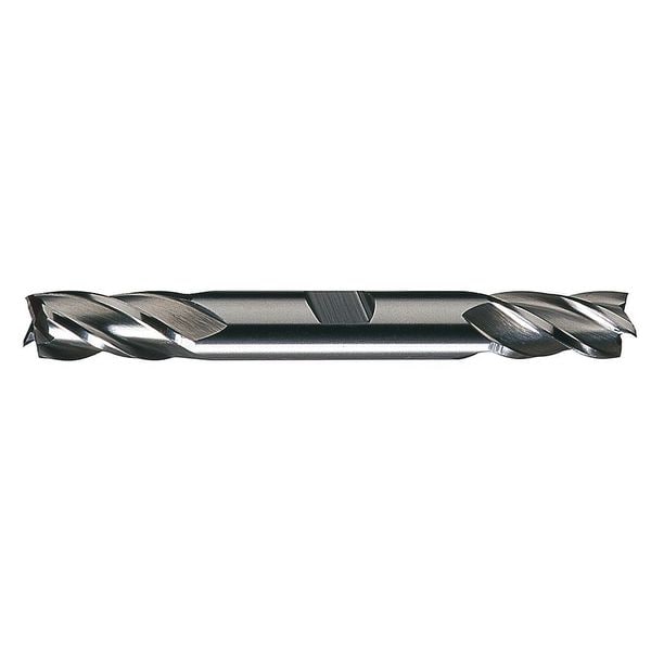 4-Flute HSS Center Cutting Square Double End Mill Cleveland HD-4C Bright 13/32x1/2x1x4-1/8