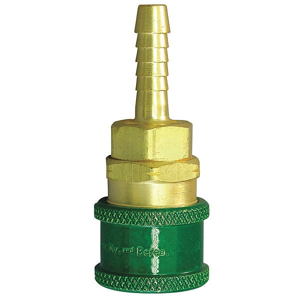 Coupler Body, Hose Barb, 1/4, Brass