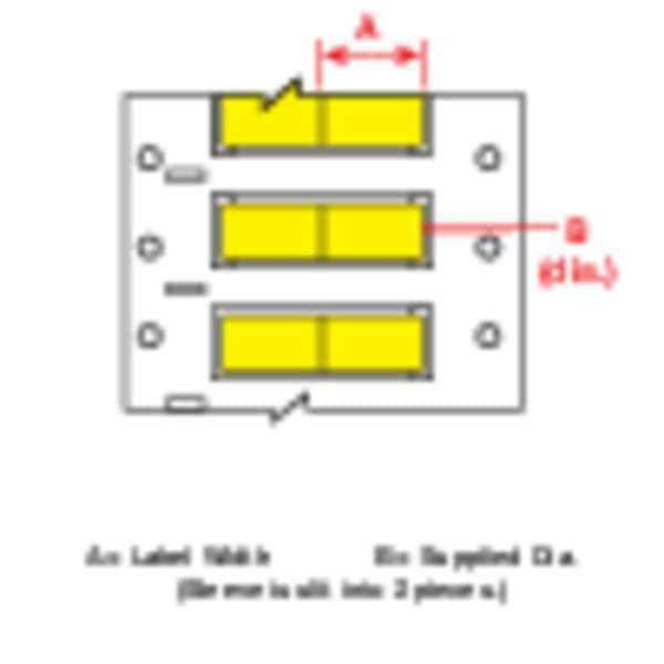 Heat Shrink Label, 3:1 I.D. Shrink Ratio, 1 in I.D. Before Shrinking, Yellow, 2 in