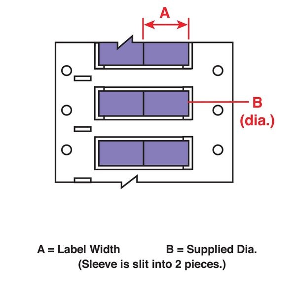 3/4" x 7/16" Violet Wire Marking Sleeves