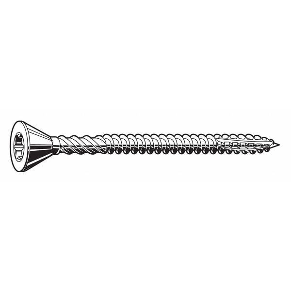 Deck Screw, #10 x 2-1/2 in, 18-8 Stainless Steel, Flat Head, Torx Drive, 200 PK