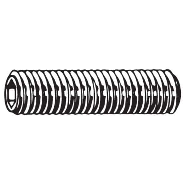 Set Screw, Zinc Platd, 32, Flat, 5/8in, PK100