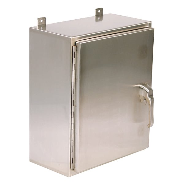 3 Point Latch with Padlock Handle Electrical Enclosures, 24 in H, 10 in D, 20 in W, 12, 3R, 4, 4X