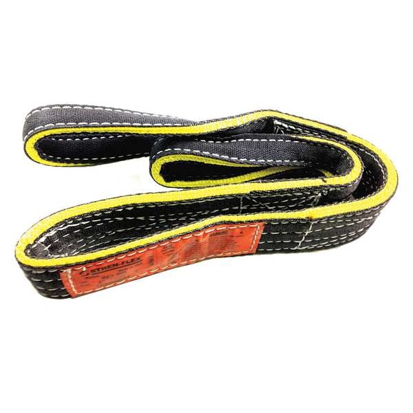 Synthetic Web Sling, Type 6, 14 ft L, 6 in W, Nylon, Black