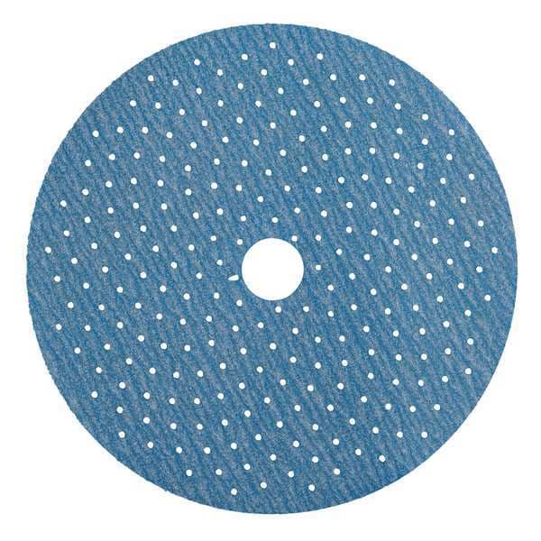Hook-and-Loop Sanding Disc, 5" Dia, Multi-Hole, Ceramic Alumina, P400 Grit, Coated Type