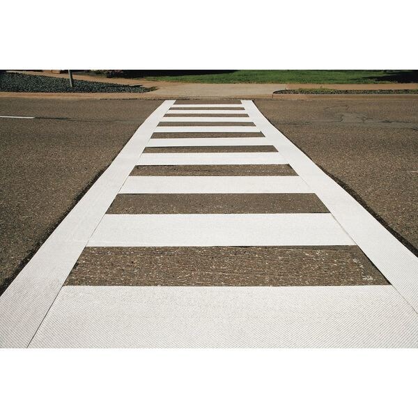 Pavement Marking Tape, 30 yd Length, 4 in Width, Yellow, Pressure Sensitive Adhesive