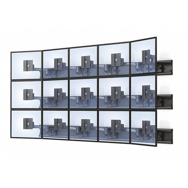 Mounted Monitor Grid w/Articulating Arm
