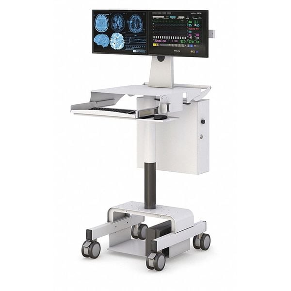 Computer Cart w/Dual Monitor Mounts