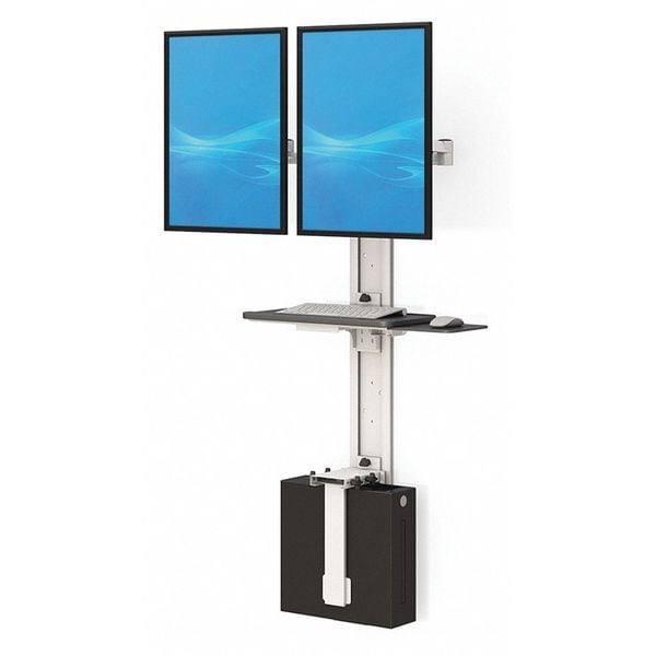 Mounted Dual Monitor Computer Wrkstation