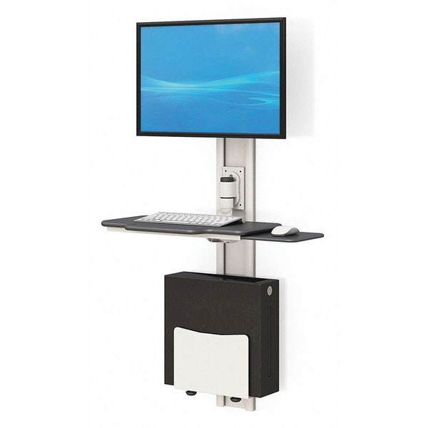 Mounted Computer w/Foldable Keyboard Arm