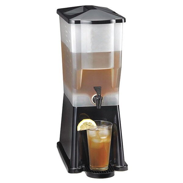 Beverage Dispenser, Single, Black, 3 gal.