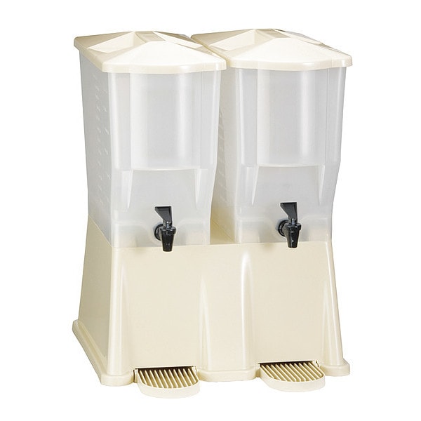 Twin Beverage Dispenser, Almond, 3 gal.
