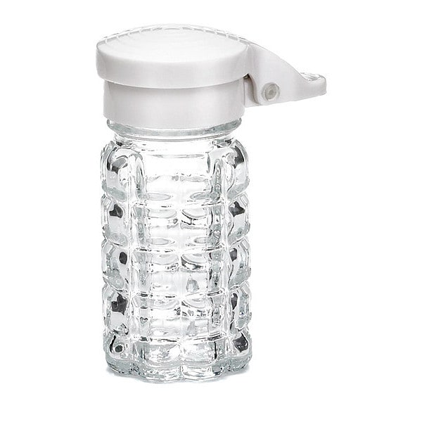 Glass Shakers, White, 1-1/2 oz, PK12