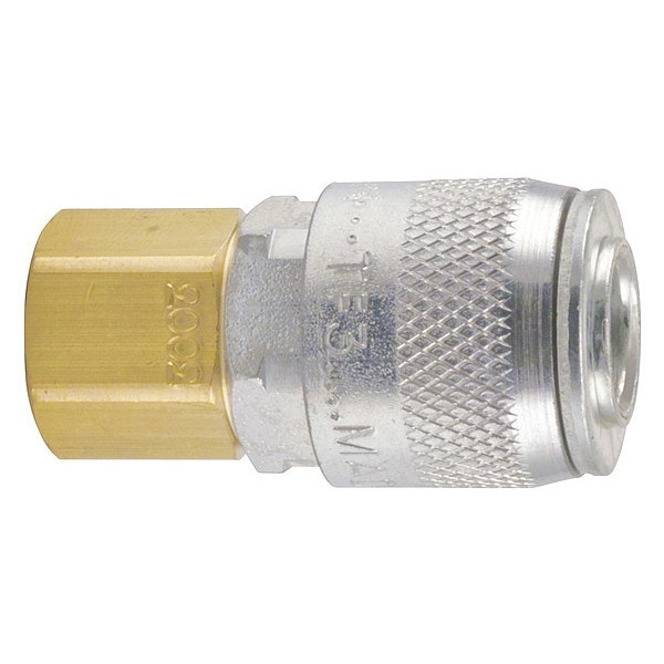 Socket, TruFlate, 10, Brass/Steel, 1/4"