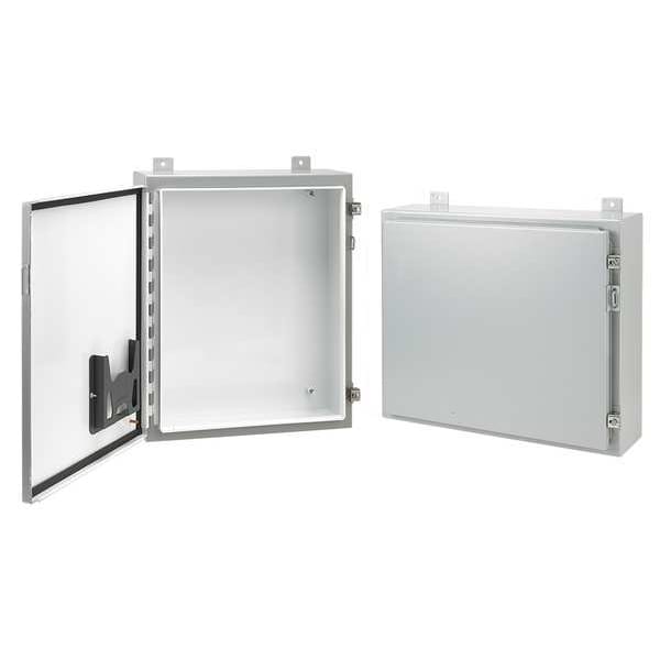 Screw Down Clamps with Padlocking Hasp Electrical Enclosures, 30 in H, 10 in D, 24 in W, 12, 13