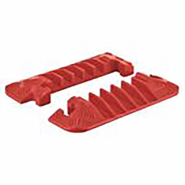 Cable Protector, 2-1/4 in H, 20 in L, 19-5/8 in W, 5 Channel, Polyurethane, Orange, 1 PR