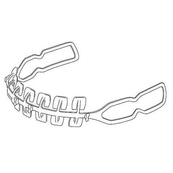Headband Front Part, Nylon, Gry, PK5