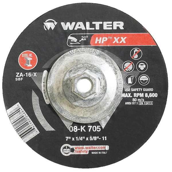 Depressed Center Grinding Wheel, Type 28, 9 in Dia, 1/4 in Thick, 5/8 in-11 Arbor Hole Size