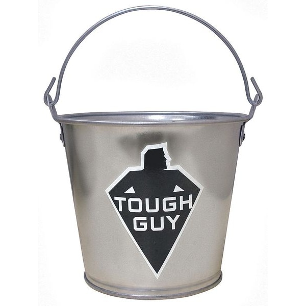 1/2 gal Round Bucket, 6 in Dia, Silver, Galvanized Steel