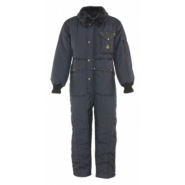 Iron-Tuff Insulated Coverall, Nylon, 400 den Fabric Weight, Navy, X-Large Short