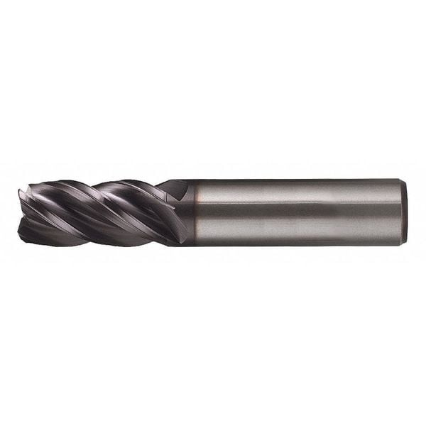 4-Flute Carbide HP VI Crn Rad Single EndMill Cleveland CEM-V-4R Bright 3/8"x3/8"x7/8"x2-1/2"x0.02CR